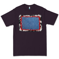Plum cowhide bandana denim background Premium Tee - AdoDesignShop