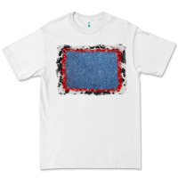 White cowhide bandana denim background Premium Tee - AdoDesignShop