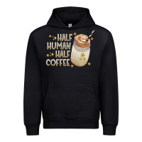 Black Half Human Half Coffee Urban Hoodie - CowhideDigitalArt