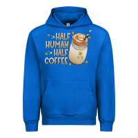 Cobalt Half Human Half Coffee Urban Hoodie - CowhideDigitalArt