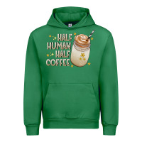Emerald Half Human Half Coffee Urban Hoodie - CowhideDigitalArt