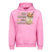 Fuchsia Pink Half Human Half Coffee Urban Hoodie - CowhideDigitalArt