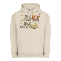 Pigment French Oak Half Human Half Coffee Urban Hoodie - CowhideDigitalArt