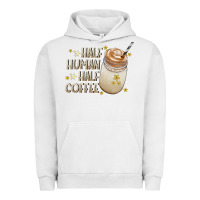 Pigment Lunar Rock Half Human Half Coffee Urban Hoodie - CowhideDigitalArt