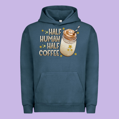 Half Human Half Coffee Urban Hoodie Designed By Cowhidedigitalart
