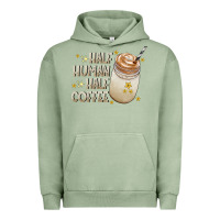 Pigment Oil Green Half Human Half Coffee Urban Hoodie - CowhideDigitalArt