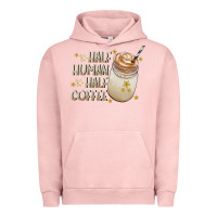 Pigment Salmon Half Human Half Coffee Urban Hoodie - CowhideDigitalArt