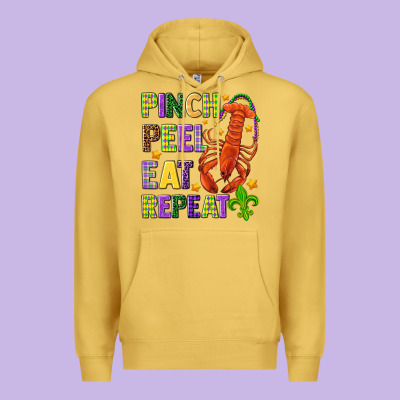 Pinch Peel Eat Repeat Crawfish Premium Hoodie Designed By Howdyjamesfarm