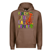 Chestnut Pinch peel eat repeat crawfish Premium Hoodie - HowdyJamesFarm