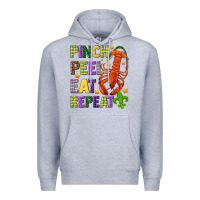 Heather Grey Pinch peel eat repeat crawfish Premium Hoodie - HowdyJamesFarm