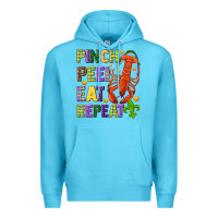 Ocean Blue Pinch peel eat repeat crawfish Premium Hoodie - HowdyJamesFarm