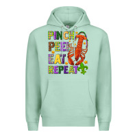 Seafoam Pinch peel eat repeat crawfish Premium Hoodie - HowdyJamesFarm