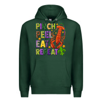 Sports Green Pinch peel eat repeat crawfish Premium Hoodie - HowdyJamesFarm