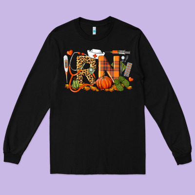 Fall Rn Registered Nurse Long Sleeve Tee Designed By Lillyallendesigns