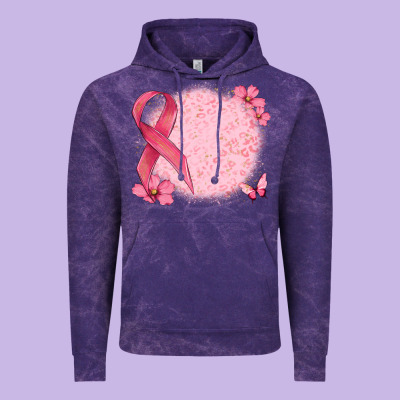 Customized Breast Cancer Ribbon And Background Vintage Hoodie Designed By Maliassmallbusiness