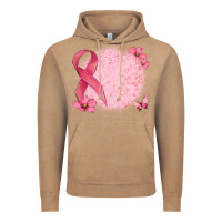 Vintage Coffee customized breast cancer ribbon and background Vintage Hoodie - MaliasSmallBusiness
