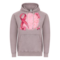 Vintage Zinc customized breast cancer ribbon and background Vintage Hoodie - MaliasSmallBusiness