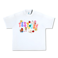 White test day Urban Heavy Tee - JahusDesignShop