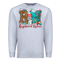Heather Grey registered nurse Premium Sweatshirt - OliviaCreatesArt