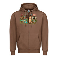 Chestnut Western rabbit bunny with crosses Easter Day Zipper Hoodie - HowdyJamesFarm