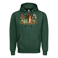 Sports Green Western rabbit bunny with crosses Easter Day Zipper Hoodie - HowdyJamesFarm