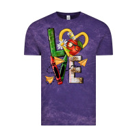 Cloud Purple teacher love nca Vintage Tee - NancyCooperArtShop