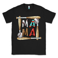 Black baseball mama Classic Tee - CowhideDigitalArt
