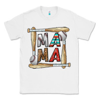 White baseball mama Classic Tee - CowhideDigitalArt