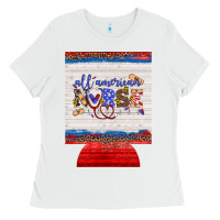 White all american nurse 12 oz regular can cooler Ladies Tee - Artiststas