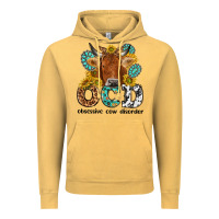 Vintage Mustard obsessive cow disorder Vintage Hoodie - NancyCooperArtShop