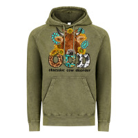 Vintage Olive obsessive cow disorder Vintage Hoodie - NancyCooperArtShop