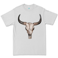 Dove Grey bullskull Premium Tee - Artiststas