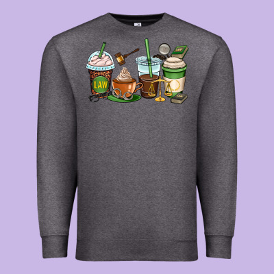 Lawyer Coffee Cups Premium Sweatshirt Designed By Oliviacreatesart