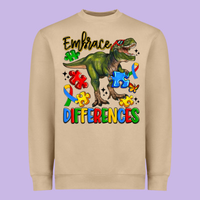 Embrace Differences Heavyweight Sweatshirt Designed By Artiststas