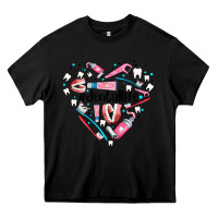Black dental life element heart Heavy Core Tee - AdoDesignShop