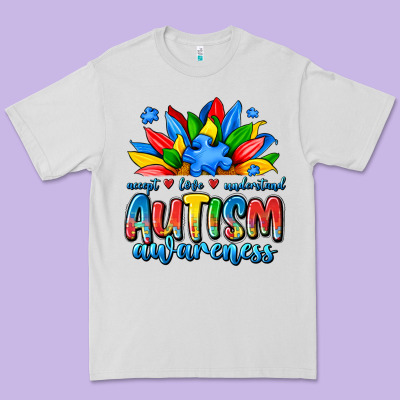 Autism Awareness Accept Love Understand Premium Tee Designed By Jahusdesignshop