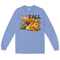 Colony Blue Fall Vibes Fox Long Sleeve Tee - LillyAllenDesigns