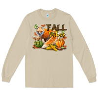 Mushroom Fall Vibes Fox Long Sleeve Tee - LillyAllenDesigns