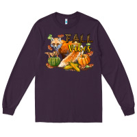 Plum Fall Vibes Fox Long Sleeve Tee - LillyAllenDesigns