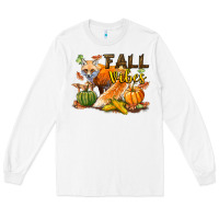White Fall Vibes Fox Long Sleeve Tee - LillyAllenDesigns