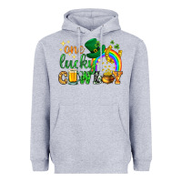 Heather Grey One lucky cowboy St. Patricks day Heavyweight Hoodie - HowdyJamesFarm