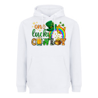 White One lucky cowboy St. Patricks day Heavyweight Hoodie - HowdyJamesFarm
