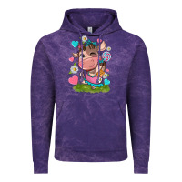 Cloud Purple little cute cow Vintage Hoodie - NancyCooperArtShop