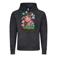 Vintage Black little cute cow Vintage Hoodie - NancyCooperArtShop