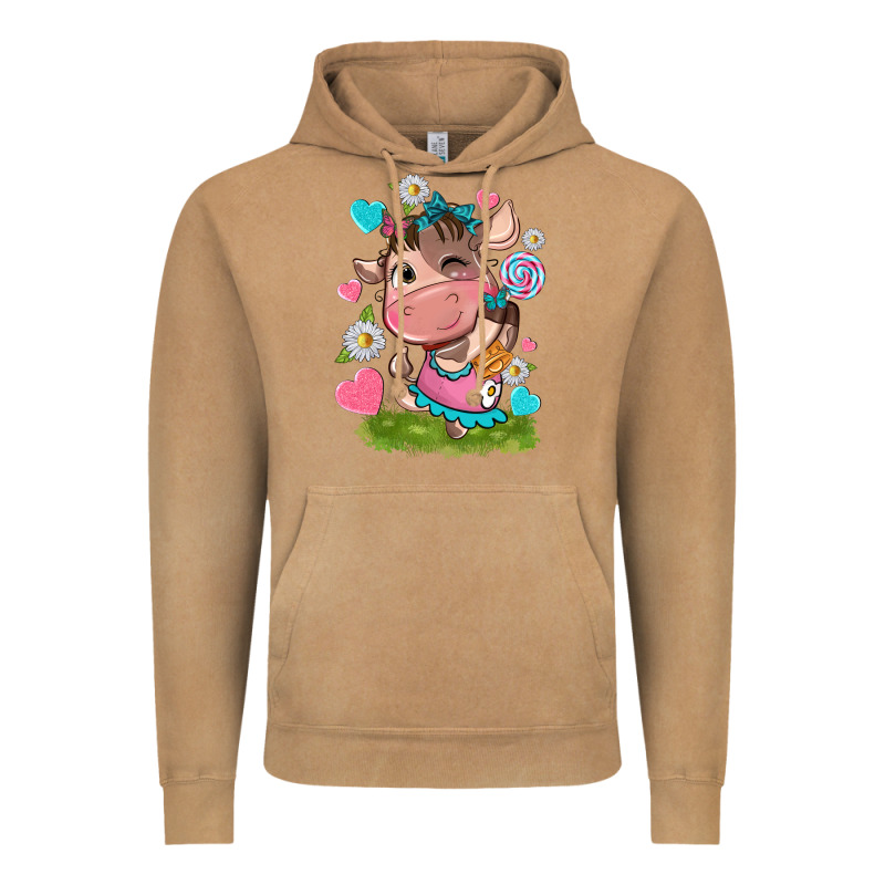Little Cute Cow Vintage Hoodie by NancyCooperArtShop | Teevron