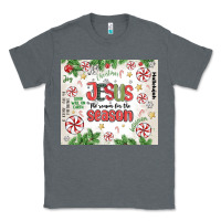 Charcoal Heather christian christmas  jesus the reason Classic Tee - MaliasSmallBusiness