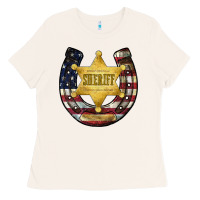 Bone sheriff american flag Ladies Tee - JahusDesignShop