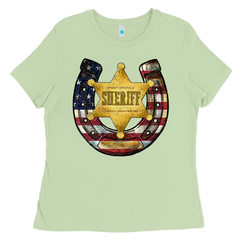 Sheriff American Flag Ladies Tee by JahusDesignShop | Teevron
