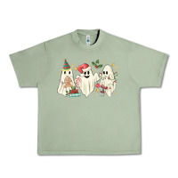 Oil Green Christmas ghosts Urban Heavy Tee - MaliasSmallBusiness