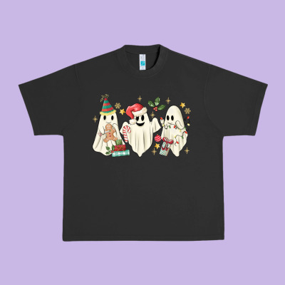 Christmas Ghosts Urban Heavy Tee Designed By Maliassmallbusiness
